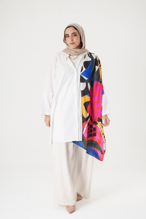 Oversize Art Chemise (White) - Image 3