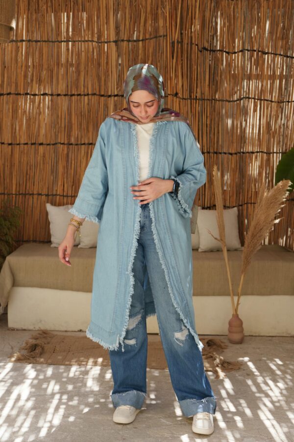 Jeans Long Cardigan - Image 3